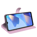 For OPPO A16 Litchi Texture Horizontal Flip Protective Case with Holder & Card Slots & Wallet(Pink)