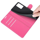 For OPPO A16 Litchi Texture Horizontal Flip Protective Case with Holder & Card Slots & Wallet(Rose red)
