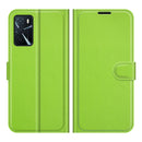 For OPPO A16 Litchi Texture Horizontal Flip Protective Case with Holder & Card Slots & Wallet(Green)