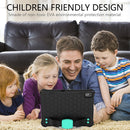 For Lenovo Tab M10 TB-X505X/F Honeycomb Design EVA + PC Material Four Corner Anti Falling Flat Protective Shell with Strap(Black+Aqua)