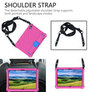 For Lenovo Tab M10 TB-X505X/F Honeycomb Design EVA + PC Material Four Corner Anti Falling Flat Protective Shell with Strap(RoseRed+Blue)