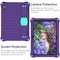 For Lenovo Tab M10 TB-X505X/F Honeycomb Design EVA + PC Material Four Corner Anti Falling Flat Protective Shell with Strap(Purple+Aqua)