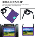 For Lenovo Tab M10 TB-X505X/F Honeycomb Design EVA + PC Material Four Corner Anti Falling Flat Protective Shell with Strap(Purple+Aqua)