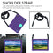 For Lenovo Tab M10 TB-X505X/F Honeycomb Design EVA + PC Material Four Corner Anti Falling Flat Protective Shell with Strap(Purple+Aqua)