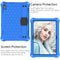 For Lenovo Tab M10 TB-X505X/F Honeycomb Design EVA + PC Material Four Corner Anti Falling Flat Protective Shell with Strap(Blue+Black)