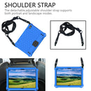 For Lenovo Tab M10 TB-X505X/F Honeycomb Design EVA + PC Material Four Corner Anti Falling Flat Protective Shell with Strap(Blue+Black)