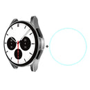 For Samsung Galaxy Watch4 Classic 46mm ENKAY Hat-Prince Full Coverage Electroplate Soft Case TPU HD Clear Cover + Tempered Glass Protector(Silver)