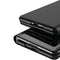 For Samsung Galaxy Z Fold3 Plated Mirror Horizontal Flip Leather Case with Holder(Black)