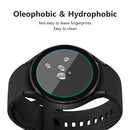 2 PCS For Samsung Galaxy Watch4 44mm ENKAY Hat-Prince 0.2mm 9H 2.15D Curved Edge Tempered Glass Screen Protector Watch Film