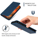 Retro Skin Feel Business Magnetic Horizontal Flip Leather Case for Samsung Galaxy A20 & A30(Navy Blue)