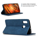 Retro Skin Feel Business Magnetic Horizontal Flip Leather Case for Samsung Galaxy A20 & A30(Navy Blue)