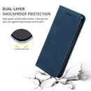 Retro Skin Feel Business Magnetic Horizontal Flip Leather Case for Samsung Galaxy A20 & A30(Navy Blue)