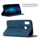 Retro Skin Feel Business Magnetic Horizontal Flip Leather Case for Samsung Galaxy A40(Navy Blue)