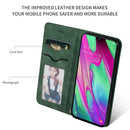 Retro Skin Feel Business Magnetic Horizontal Flip Leather Case for Samsung Galaxy A40(Army Green)