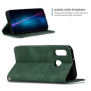 Retro Skin Feel Business Magnetic Horizontal Flip Leather Case for Samsung Galaxy A40(Army Green)