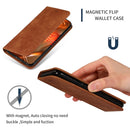 Retro Skin Feel Business Magnetic Horizontal Flip Leather Case for Samsung Galaxy A70(Brown)