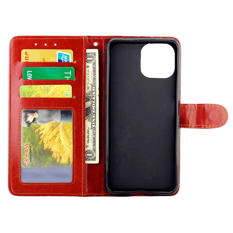 For Xiaomi Mi 11 Lite (4G/5G) Crazy Horse Texture Leather Horizontal Flip Protective Case with Holder & Card Slots & Wallet & Photo Frame(Brown)