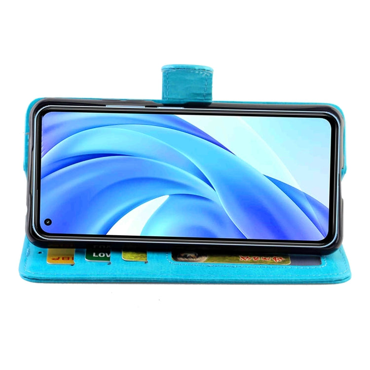 For Xiaomi Mi 11 Lite (4G/5G) Crazy Horse Texture Leather Horizontal Flip Protective Case with Holder & Card Slots & Wallet & Photo Frame(baby Blue)