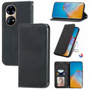 For Honor 50 Pro Retro Skin Feel Business Magnetic Horizontal Flip Leather Case with Holder & Card Slots & Wallet & Photo Frame(Black)