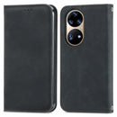 For Honor 50 Pro Retro Skin Feel Business Magnetic Horizontal Flip Leather Case with Holder & Card Slots & Wallet & Photo Frame(Black)