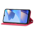 For OPPO A16 / A16e Retro Skin Feel Magnetic Horizontal Flip Leather Phone Case(Red)