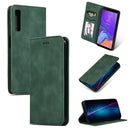 Retro Skin Feel Business Magnetic Horizontal Flip Leather Case for Samsung Galaxy A7 2018(Army Green)