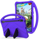 For Samsung Galaxy Tab S8+ / Tab S8 Plus / Tab S7 FE / Tab S7+ T970/T975/T976 EVA Flat Anti Falling Protective Case Shell with Holder(Purple)