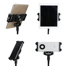 For Metal iPad Tripod Stand Adjustable Gooseneck Tablet Floor Stand Holder, Heavy Duty Aluminum iPad Floor Stand for iPad Pro 12.9 11, Mini, Air, iPhone and 4.7 to 12.9 inches Tablets Cell Phones