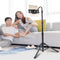 For Metal iPad Tripod Stand Adjustable Gooseneck Tablet Floor Stand Holder, Heavy Duty Aluminum iPad Floor Stand for iPad Pro 12.9 11, Mini, Air, iPhone and 4.7 to 12.9 inches Tablets Cell Phones
