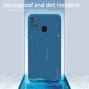 For Samsung Galaxy A21s PINWUYO Touching Series Liquid Silicone TPU Shockproof Case(Blue)