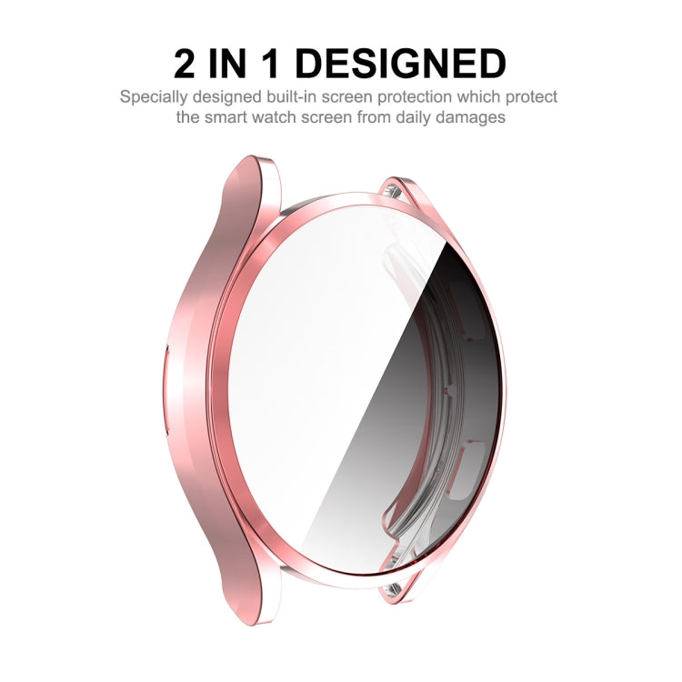 For Samsung Galaxy Watch4 40mm ENKAY Hat-Prince Full Coverage Electroplated Soft TPU Case with Screen Protection(Cyan)