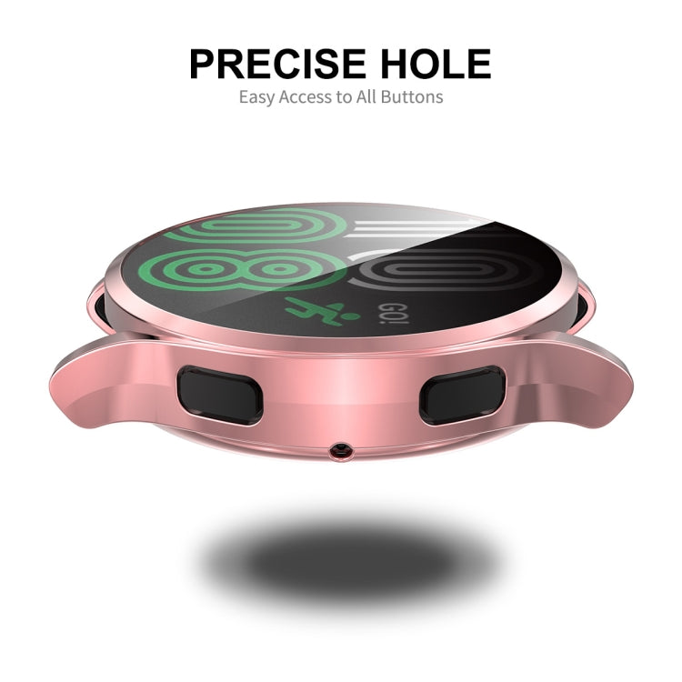 For Samsung Galaxy Watch4 40mm ENKAY Hat-Prince Full Coverage Electroplated Soft TPU Case with Screen Protection(Cyan)