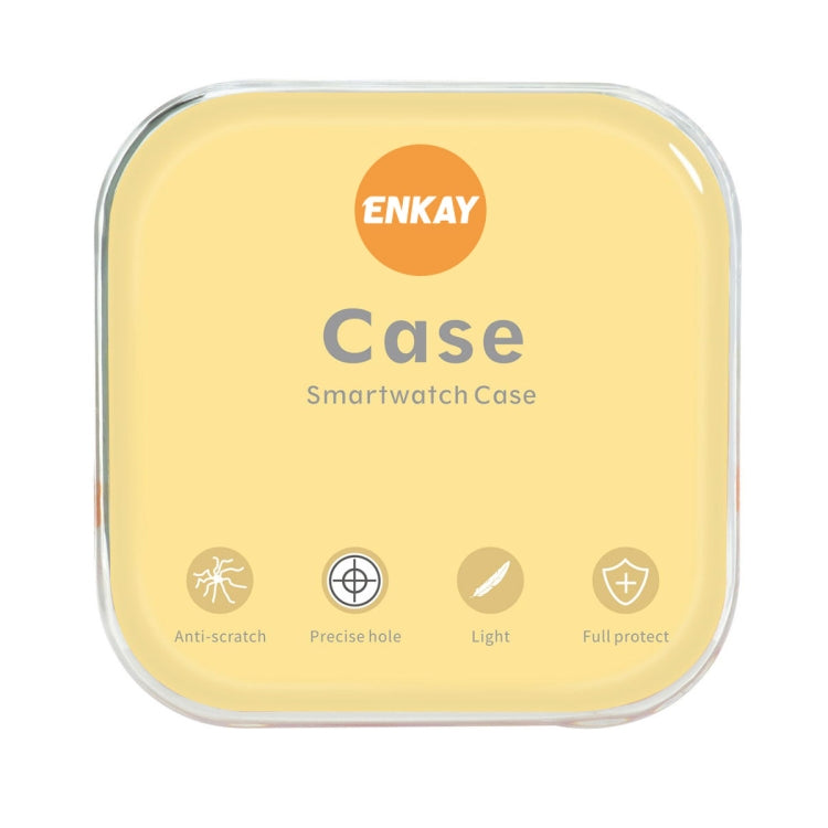 For Samsung Galaxy Watch4 40mm ENKAY Hat-Prince Full Coverage Electroplated Soft TPU Case with Screen Protection(Cyan)