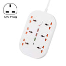 T21 PD3.0 + QC3.0 Multi Hole Row Plug 3000W High Power Socket, UK Plug(White)