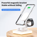 WX-991 Magnetic 4 in 1 Wireless Charger for iPhone / iWatch / AirPods or other Smart Phones(White)