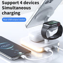 WX-991 Magnetic 4 in 1 Wireless Charger for iPhone / iWatch / AirPods or other Smart Phones(Black)