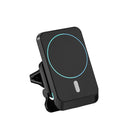 W-987 Magnetic Suction 15W Wireless Charger Car Air Outlet Bracket for iPhone and other Smart Phones(White)