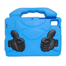 For Lenovo Tab M10 FHD Plus 2nd Gen TB-X606F EVA Material Children Flat Anti Falling Cover Protective Shell With Thumb Bracket(Blue)