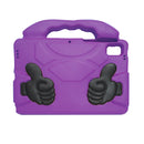 For Lenovo Tab M10 FHD Plus 2nd Gen TB-X606F EVA Material Children Flat Anti Falling Cover Protective Shell With Thumb Bracket(Purple)