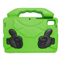 For Lenovo Tab M10 FHD Plus 2nd Gen TB-X606F EVA Material Children Flat Anti Falling Cover Protective Shell With Thumb Bracket(Green)
