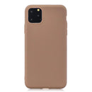 Solid Color Frosted TPU Phone Case For iPhone 13 Pro Max(Brown)