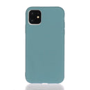 Solid Color Frosted TPU Phone Case For iPhone 13(Lake blue)