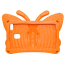 For Galaxy Tab A7 Lite T220/T225 2021 Butterfly Bracket Style EVA Children Falling Proof Cover Protective Case(Orange)
