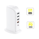 PD-36W PD3.0 + QC3.0 4-port USB Mobile Phone Charging Sailboat Multi Port Charger, AU Plug