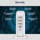 PD-36W PD3.0 + QC3.0 4-port USB Mobile Phone Charging Sailboat Multi Port Charger, UK Plug