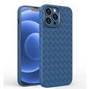 Full Coverage Woven Shockproof TPU Case For iPhone 13 Pro Max(Blue)