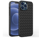 Full Coverage Woven Shockproof TPU Case For iPhone 13 Pro Max(Black)
