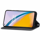 For OnePlus Nord 2 Retro Skin Feel Business Magnetic Horizontal Flip Leather Case with Holder & Card Slots & Wallet & Photo Frame(Black)
