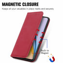 For OnePlus Nord 2 Retro Skin Feel Business Magnetic Horizontal Flip Leather Case with Holder & Card Slots & Wallet & Photo Frame(Red)