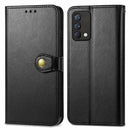 For OPPO Realme GT Master Solid Color Leather Buckle Phone Case with Lanyard & Photo Frame & Card Slot & Wallet & Stand Function(Black)